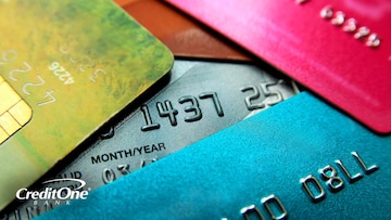 Close-up view of a stack of miscellaneous credit cards.