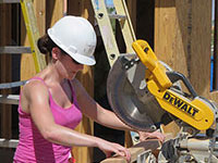 Credit One Bank Employees helping Habitat for Humanity'