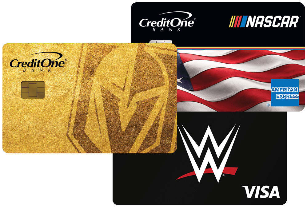 A selection of Credit One credit cards