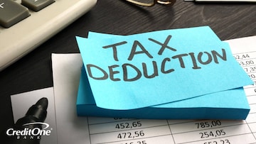 A note on a statement reads “Tax Deduction” to indicate sorting itemized deductions before filing taxes