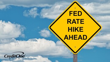 A street sign alerting of a fed rate hike ahead.