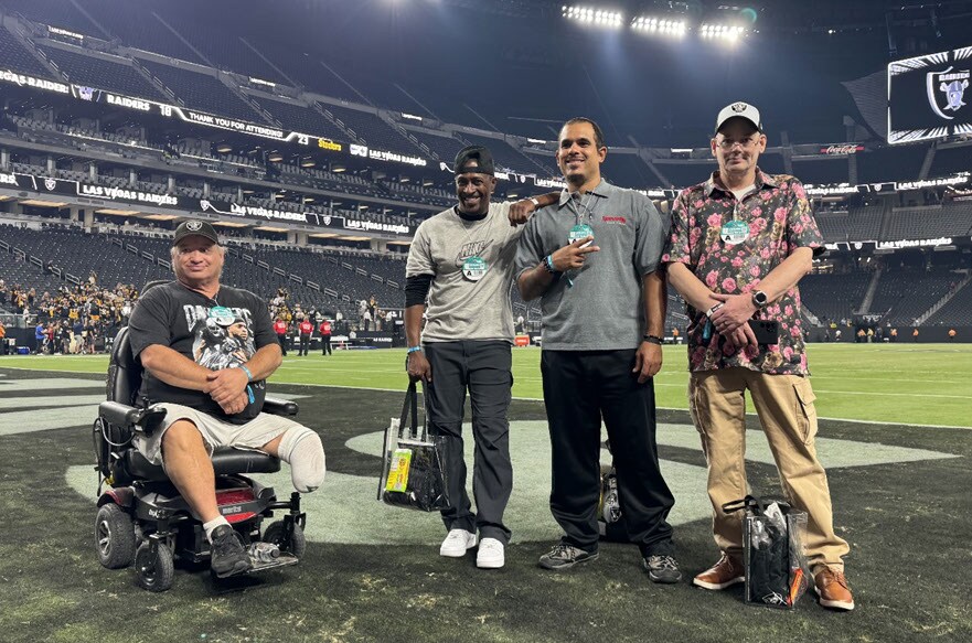 Four Las Vegas veterans from U.S.VETS attend Las Vegas Raiders game
