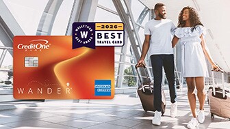 Credit One Bank Wander Card wins best travel card.