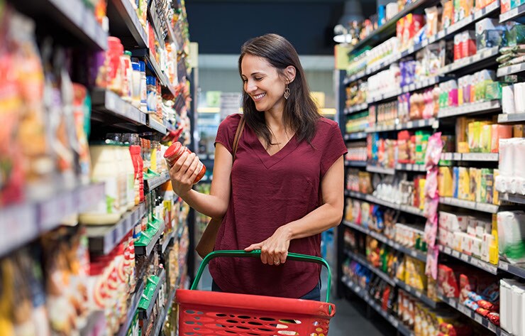 A Woman Shopping for Groceries