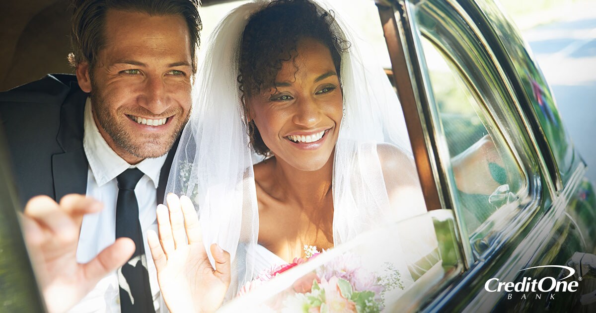 Happy couple on their wedding day Happy couple on their wedding day