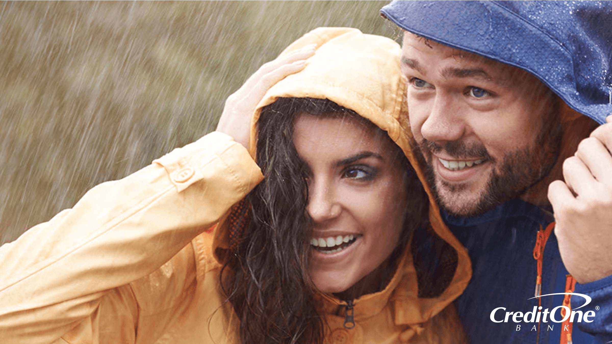 Wearing heavy rain jackets prepared for a rainy day Wearing heavy rain jackets prepared for a rainy day