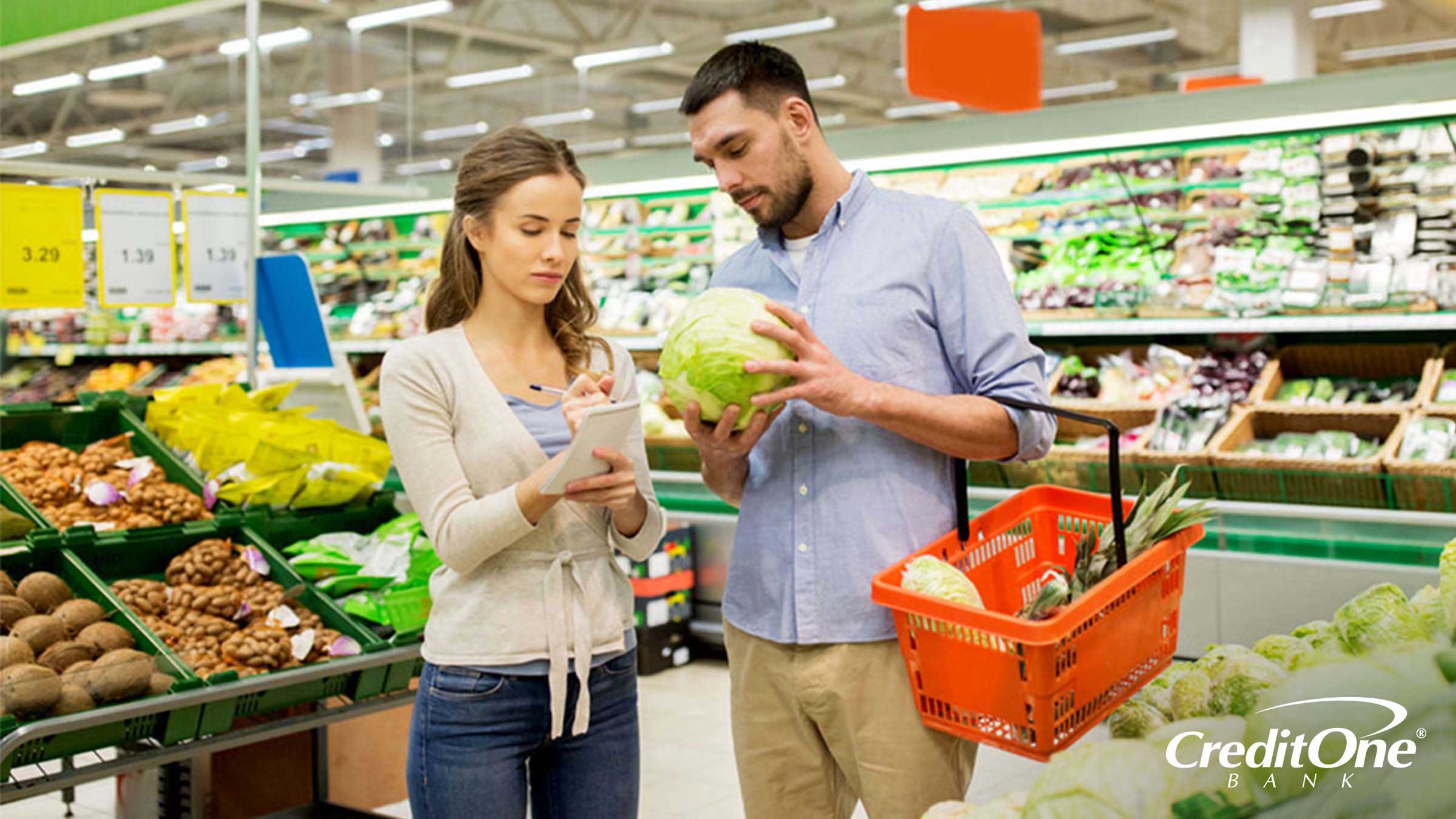 Calculating budget for groceries at a grocery store Calculating budget for groceries at a grocery store