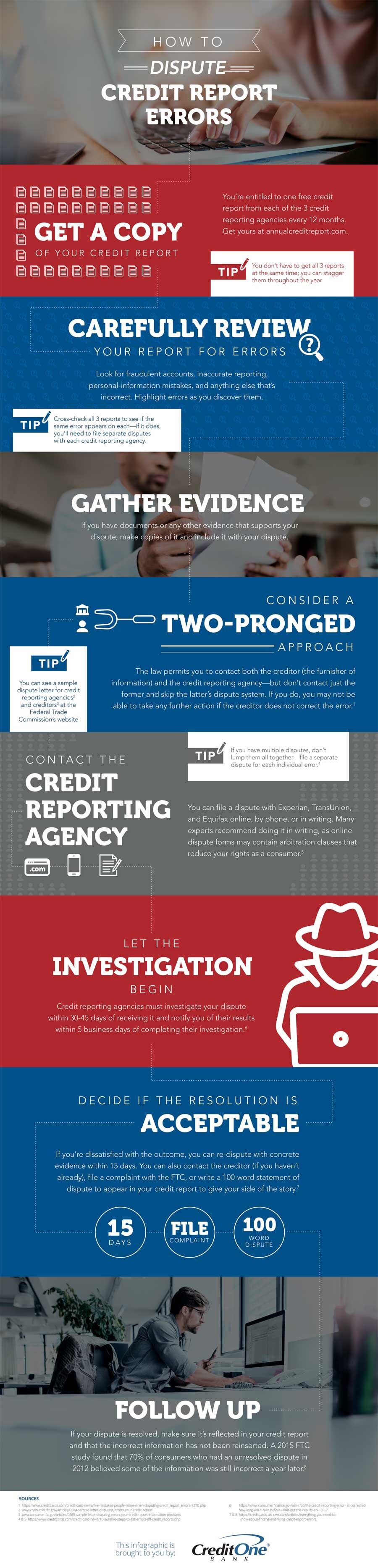 How to Dispute Credit Report Errors Infographic