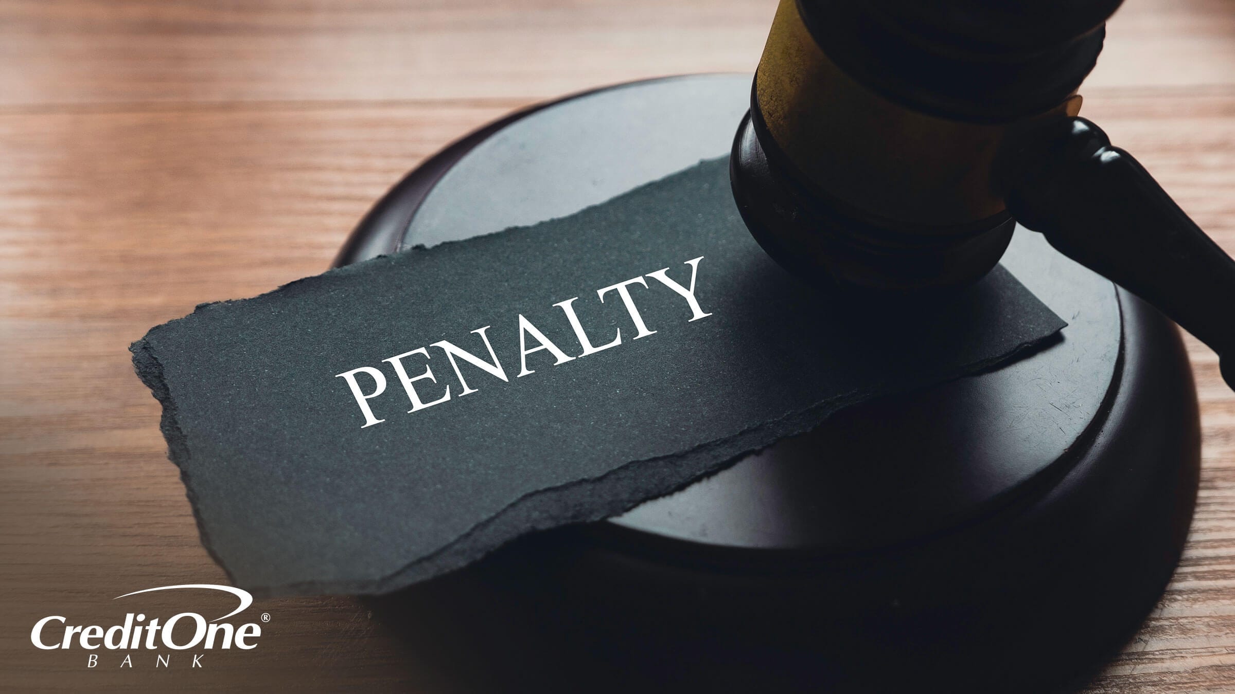 A gavel hitting the word “penalty” to show what happens when you withdraw your CD early