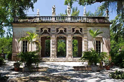 The historic botanical Vizcaya Museum and Gardens