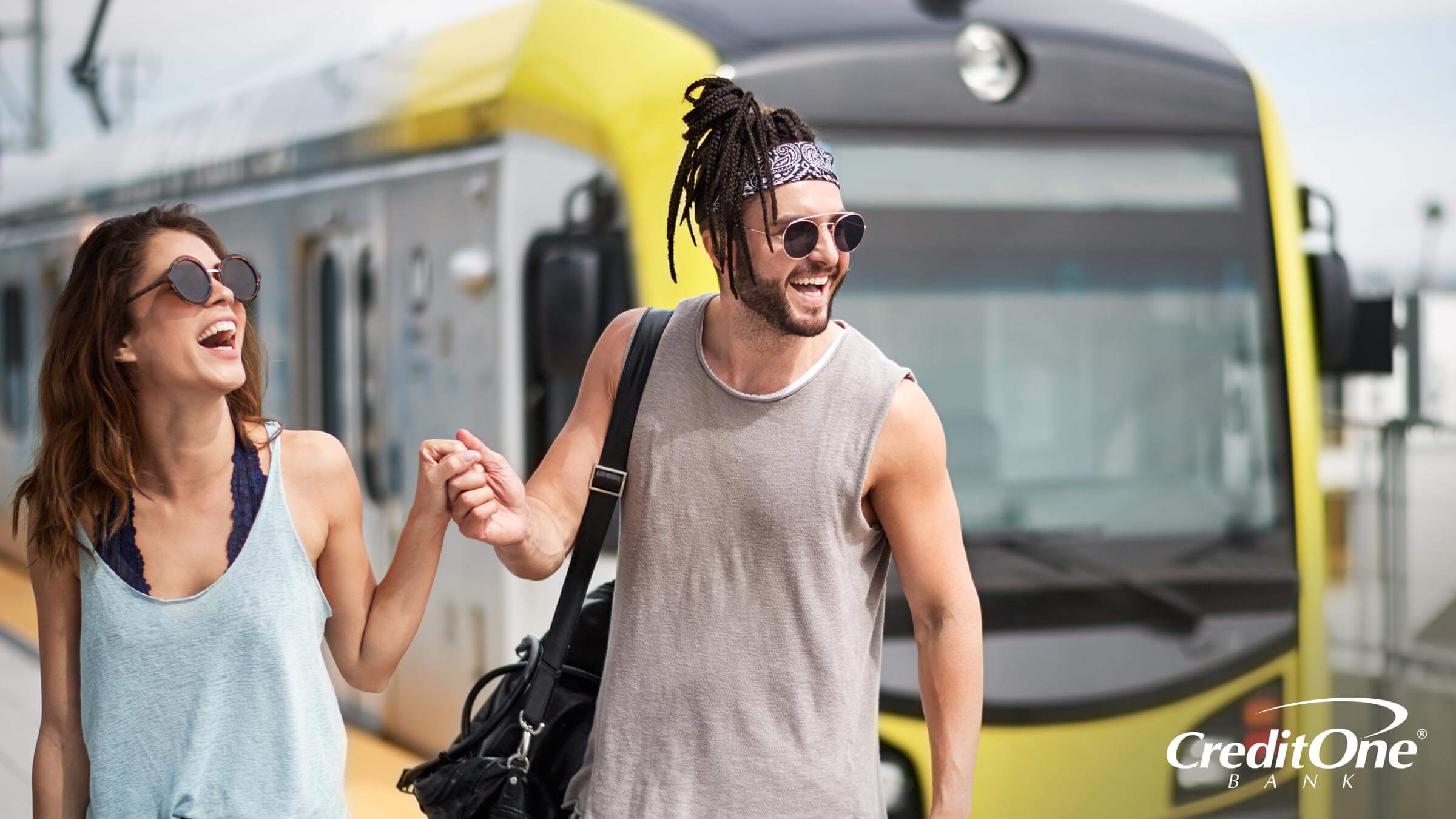 Tourists take the LA Metro on a Los Angeles budget travel vacation